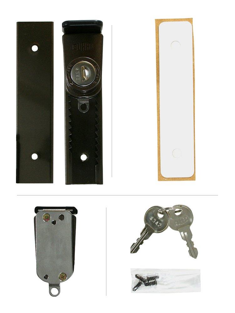 GUARD Sash Window Auxiliary Set of Lock, Window/Burglar Lock, Bronze, 2, No. 540-2B