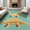Tapis Area Imprimé Squelette de Dinosaure Dessin Animé T-Rex Fossile Tapis de Jeu pour Enfants Doux Antidérapant Thème Dino pour Salon Chambre à Coucher