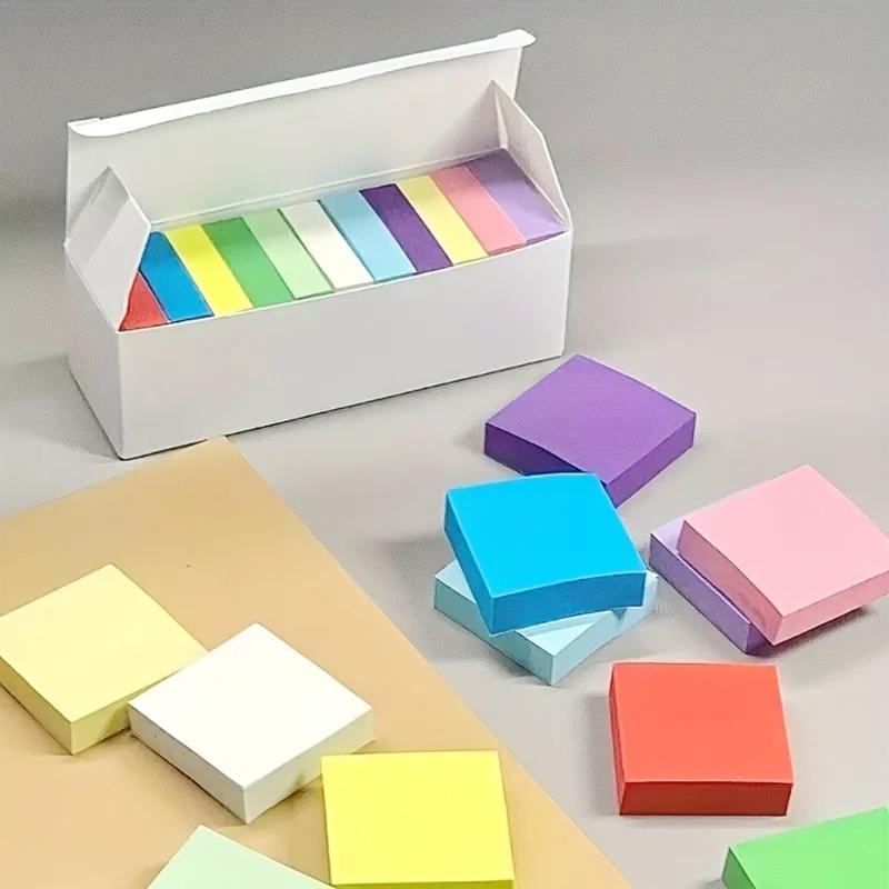 11 Pcs Adhesive Memos Pad Aesthetic Stickier Note Colorful Notepads Coloured Index Tabs School Office Supplies