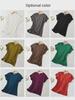 New Style Slim Round Neck Solid Color Niche Tops with Bat Sleeves