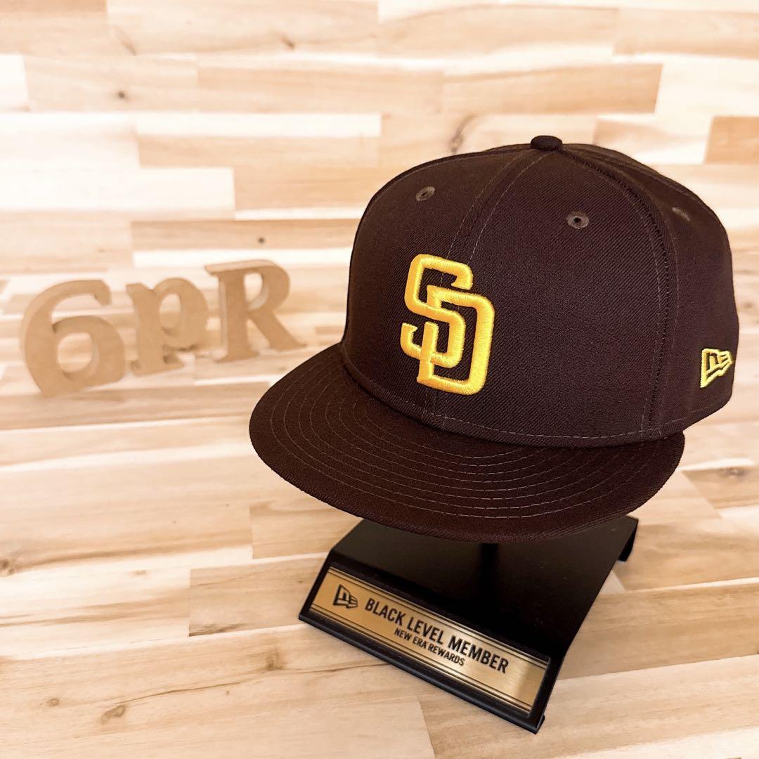 

[USED] New Era x Padres 3D Embroidered SD Logo Cap, Brown x Yellow