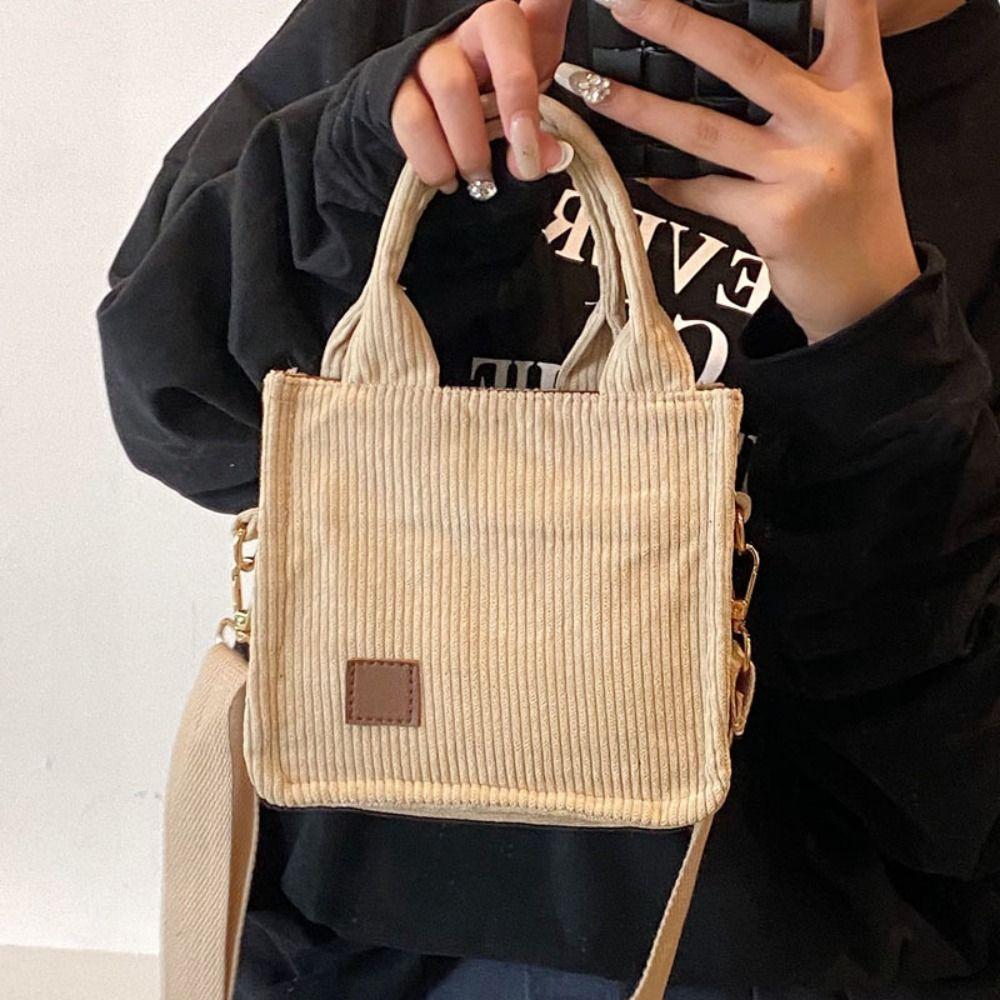 

Полосатая бархатная ручная сумка на плечо Вельветовая сумка Модная сумка-ведро для женщин и девочек