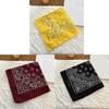 Square Cotton Cashew Flower Print Bandana Unisex Head Wrap Decorative Head Scarf For HipHop Dancing and Street Wear