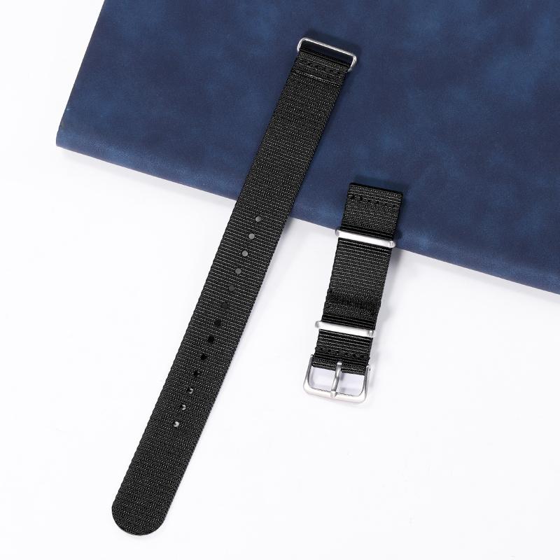 Nylon Ribbed Strap 20mm Watch Band for Seiko Watch Band for Samsung Watch Strap Nylon Buckle Replace Bracelet Watch Accessories