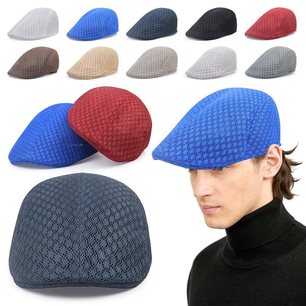 Korean Version Mesh Berets Solid Color Sun Hat Fashion Duck Tongue Hat  Unisex