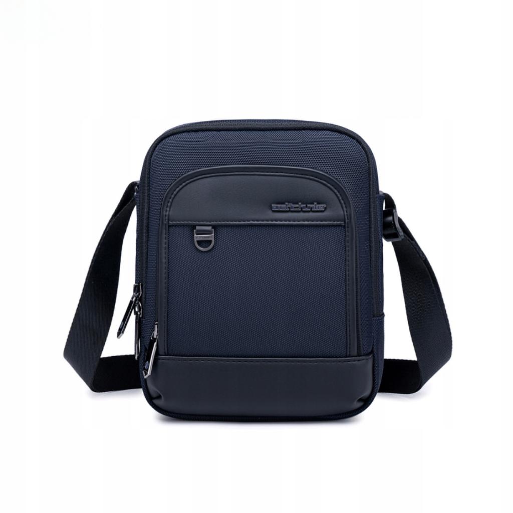 Saszetka męska granatowa wodoodporna torba na ramię miejska biznesowa elegancka funkcjonalna 2,7 l arctic hunter k00689blue