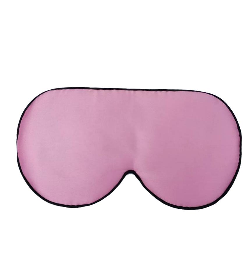 

Double-Sided Mulberry Silk Eye Mask with Embroidered Logo for Light Blocking and Sleep Protection - Black. 22cm x 11cm