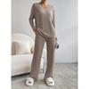 QICED Completi Pantalone Casual Moda Donna Manica Lunga Scollo a V