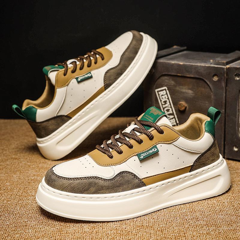 

Little white shoes 2025 autumn new popular microfiber leather board shoes versatile non-slip breathable trend sports and leisure shoes men 39