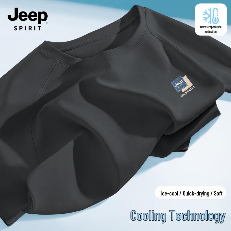 JEEP SPIRIT Men s Quick-Dry Ice Silk Sport T-Shirt 2XL
