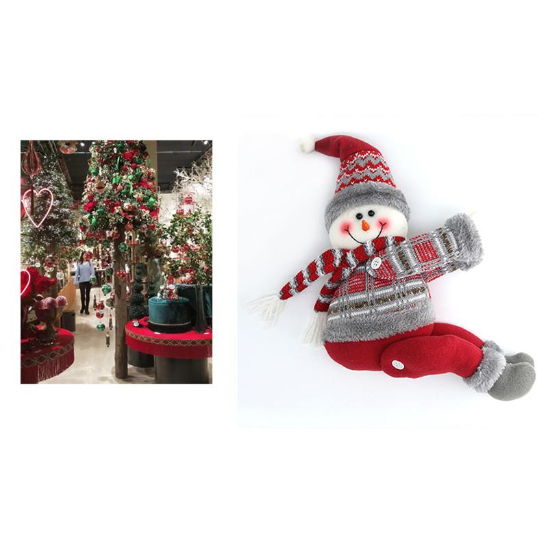 Nuovo Natale Babbo Natale Alce Finestre Cartone Animato Bambola Tenda Decor Buon Natale Decorazioni Casa Natale
