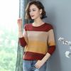 Women's Spring/Autumn Ice Silk Knitted Base Layer Shirt, Elegant Lightweight Long-Sleeved Top