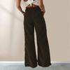 Women's Fashionable Casual Corduroy High-waisted Slimming Straight Leg Trousers