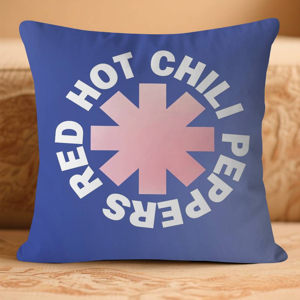 

Band Red Hot Chili P-Peppers Pillow Covers Cartoon Sofa Decorative Home Double-sided Printing Short Plush Cute Cushion Cover 16x16Inch