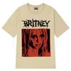 Britney Spears Metal Rock Graphic Vintage T-shirt Men Women Fashion Hip Hop T Shirts Short Sleeve Pure Cotton T Shirt