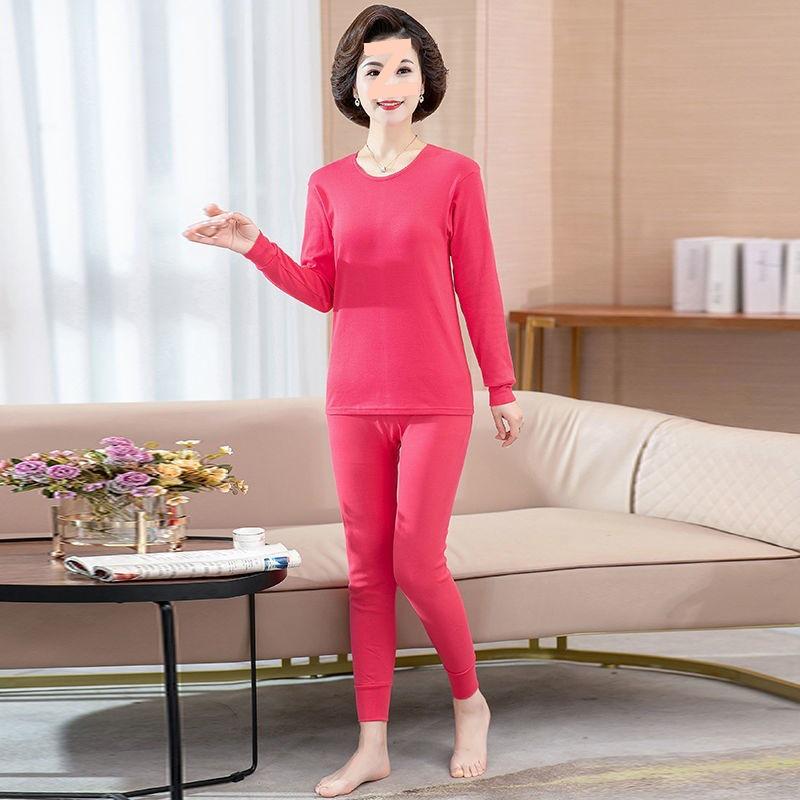 

Women s Cotton Autumn Thermal Set: Long Johns & Tops for Middle-Aged & Elderly M (85-100 jin)