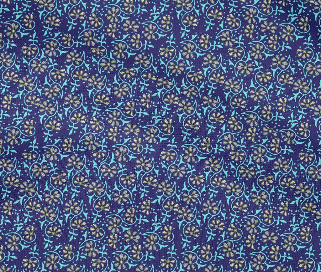 oneOone Cotton Flex Fabric Floral Block Print Fabric BTY 40 Inch Wide