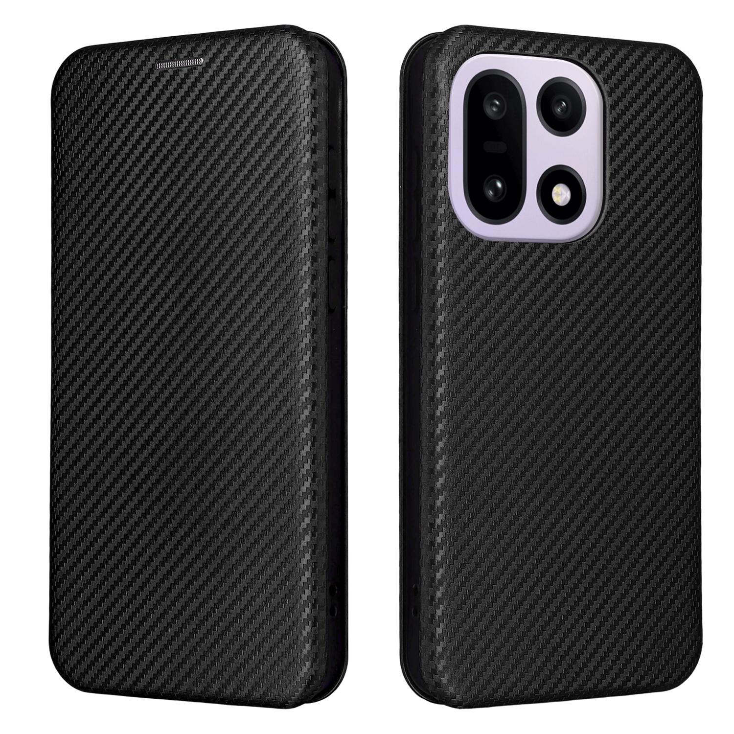 

For OnePlus 15 5G Case Carbon Fiber Texture Drop-Proof PU Leather Phone Cover
