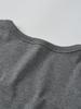 Crop top da donna con scollo quadrato, design a lisca di pesce, strisce piccanti, maniche lunghe
