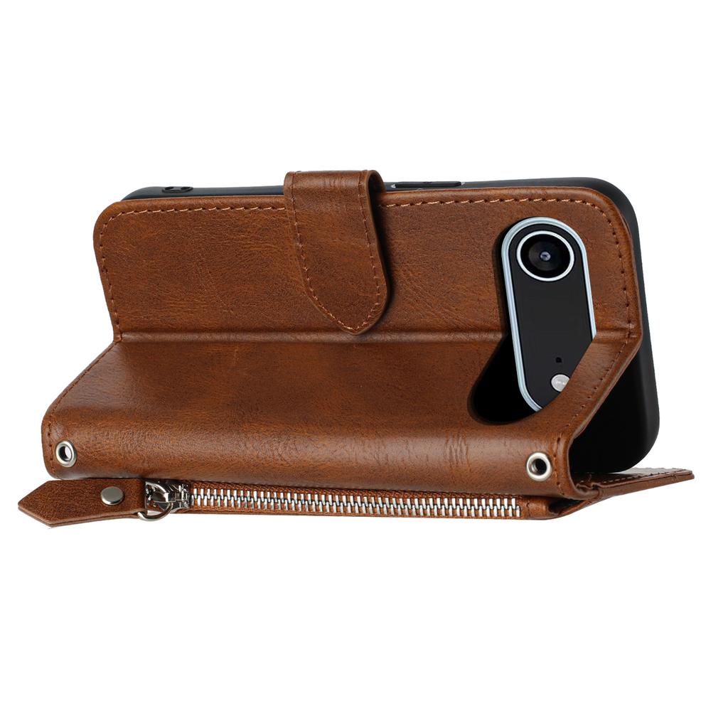 For iPhone 16 Pro Case Panda Imprint RFID Blocking Wallet Leather Phone Cover with Wrist Strap