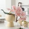 Ceramic Small Flowerpot Cream Colored Succulent Plant Pot Desktop Green Plant Potted Decoration Ins Style Home Ornament Decor