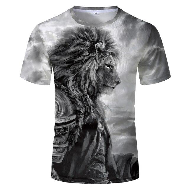 Fashion 3d T-shirt Animal Lion Shirt Camiseta 3d T Shirt Men Funny T Shirts Mens Clothing Casual Fitness TeeTop Tiger Tshirt
