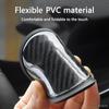 CRW1 Carbon Fiber Car Cup Coasters Anti-Slip Waterproof Dustproof Cup Mat For Mercedes Benz C E S Class GLC GLB GLE GLS E300L sticker