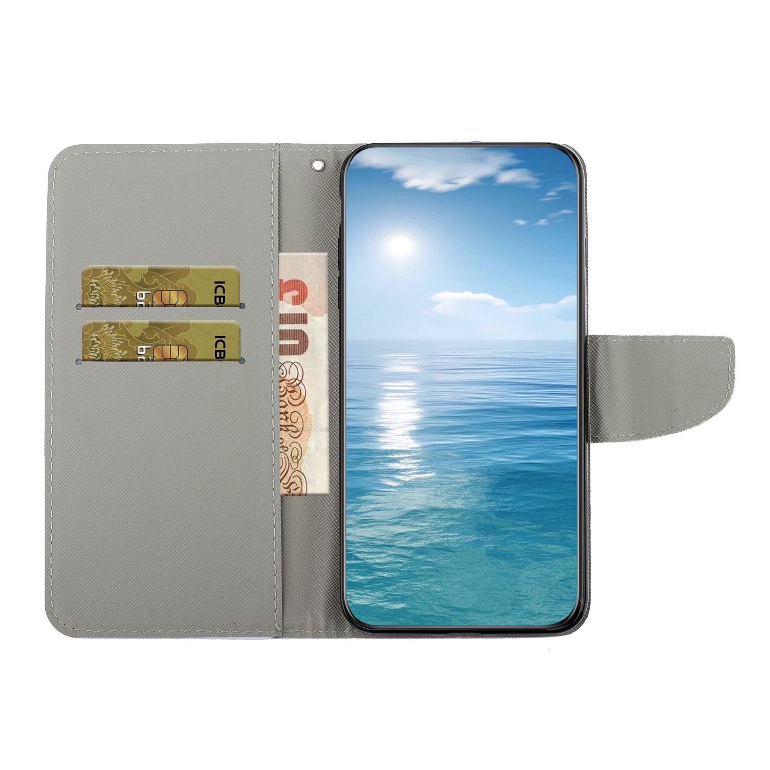 

For Xiaomi 14T Case Pattern Printing Protective Leather Folio Phone Cover Galaxy Cat
