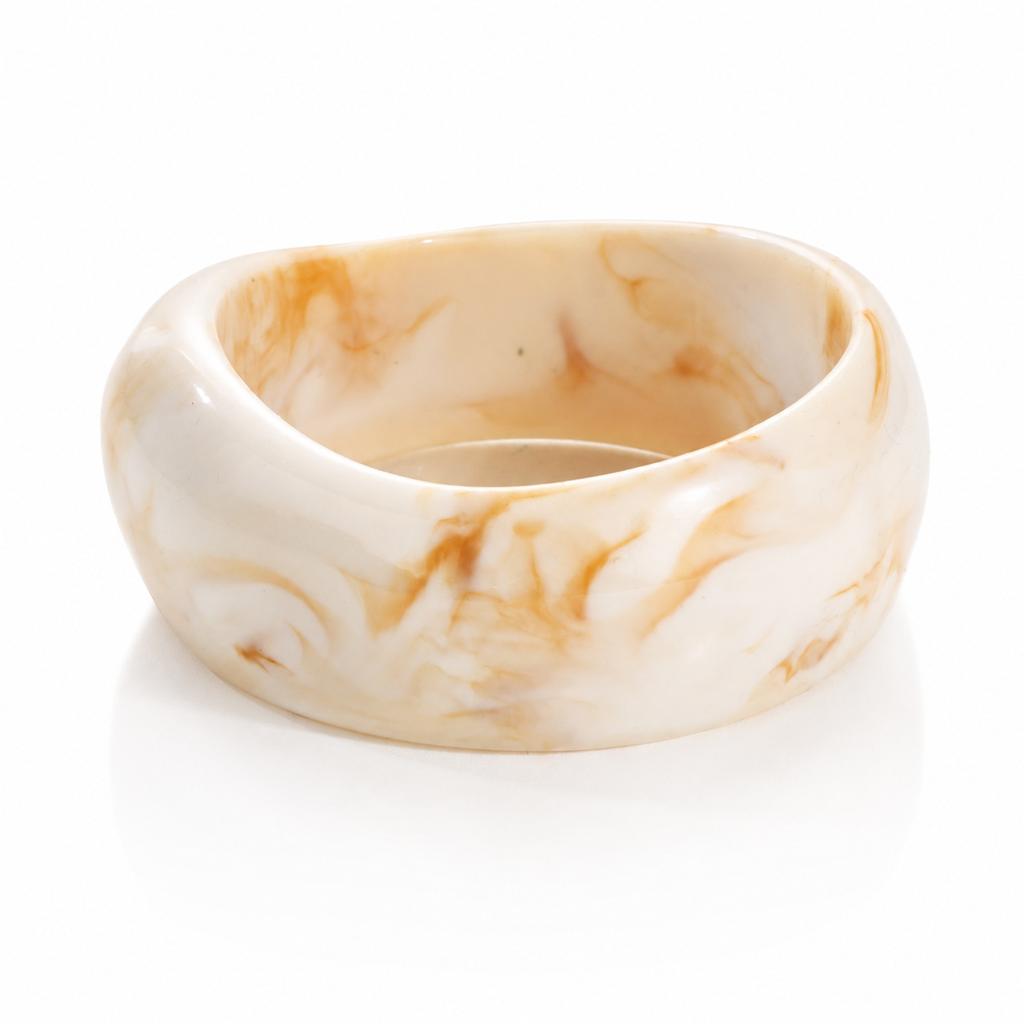 New wide version irregular resin bracelet female niche design smudging Japanese and Korean retro minimalist jewelry