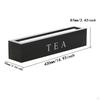Wooden Tea Bag Holder Organizer Divided Storage Container Multipurpose Sturdy Practical with Clear