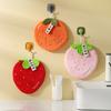 Coral Velvet Hand Towel Soft Absorbent Cartoon Fruit Design with Hanging Rope Quick Drying Household Lazy Hand Wipes Towel