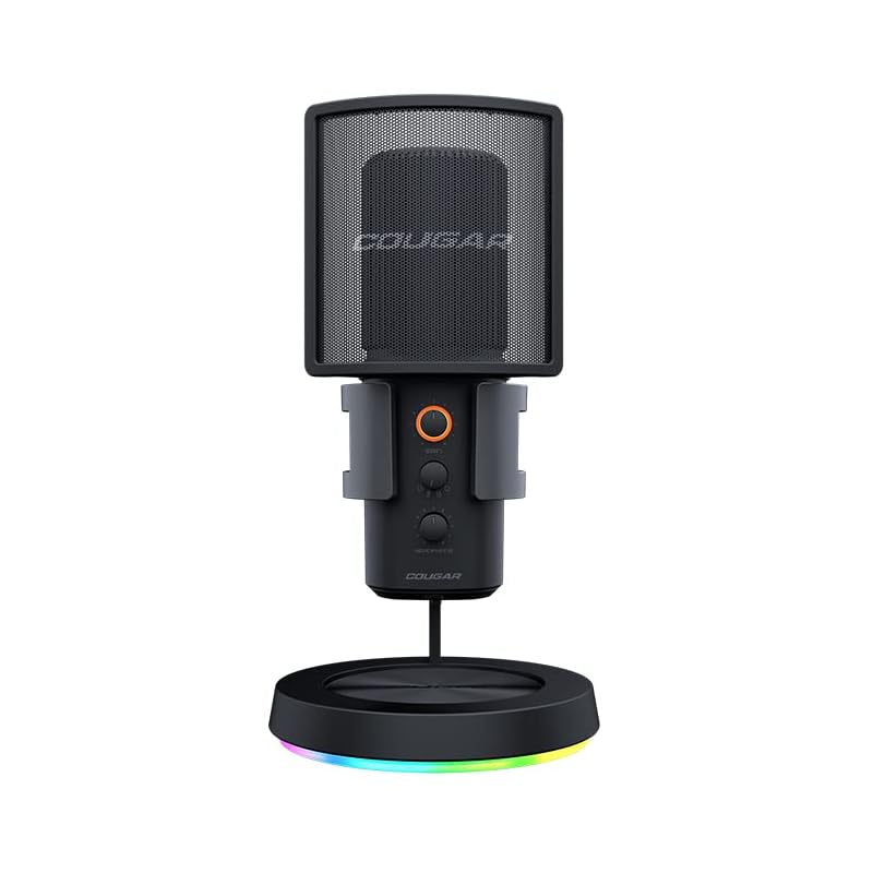 

COUGAR gaming microphone SCREAMER-X condenser microphone RGB lighting quick mute USB plug 4 pickup polar pattern streamer gamer CGR-U163RGB-500MK []