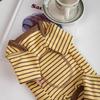 Soft Four-Legged Dog Pajamas Long Sleeves Striped Dog Base Shirt Pet Casual Wear  Belly Protection