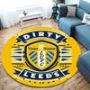 Leeds United Custom Name Round Area Rug,Carpet Rug for Living Room Bedroom Sofa Playroom Decor,Non-slip Floor Mat