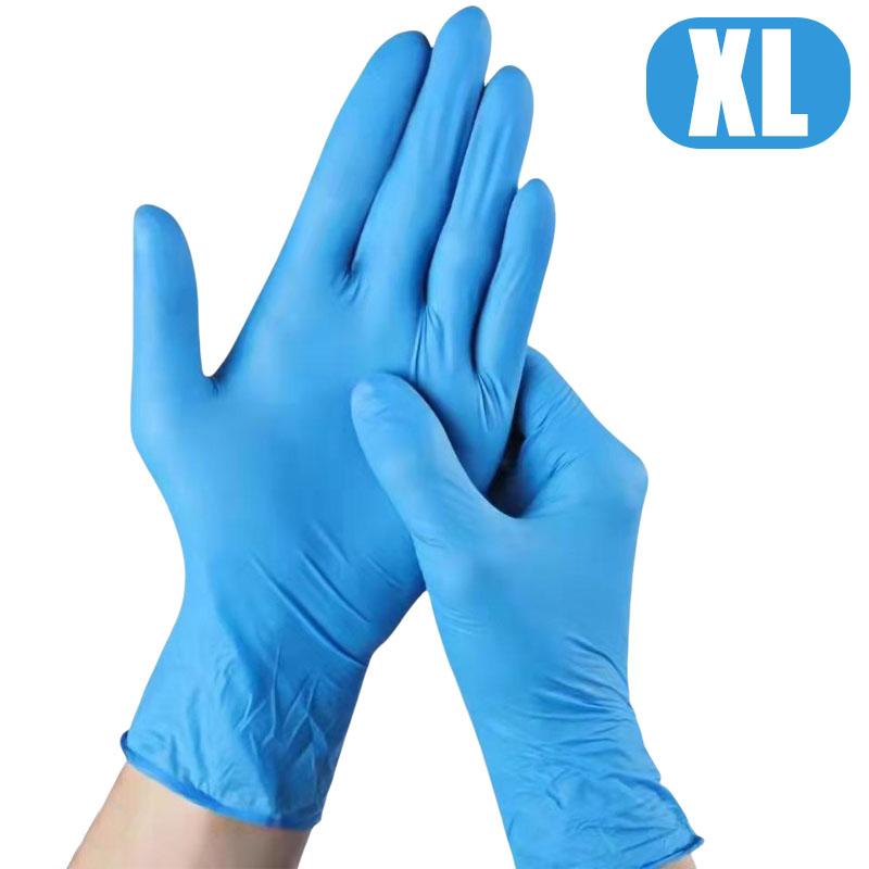 100PCS Blue Nitrile Gloves Disposable Home Cleaning Nitrile Gloves Suitable Waterproof Pet Bathing Stain Resistant Tool
