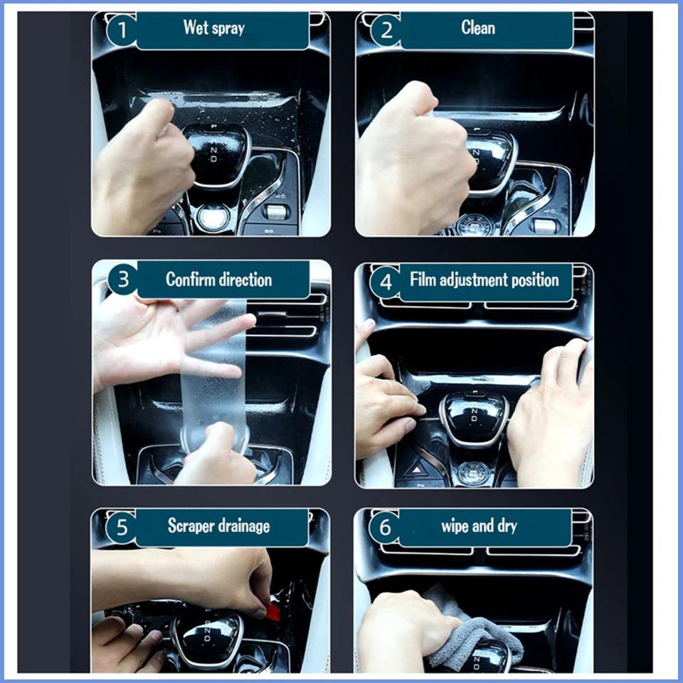 Car Center Console Media Dashboard Navigation TPU Anti-scratch Transparent Protector Film For BMW 5 Series G30 G31 2018-2022