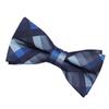 [Buzz Selection] Bow Tie, Checkered Pattern, Polyester, FormalCasual, Wedding, Party, Men's AC417 (Blue)