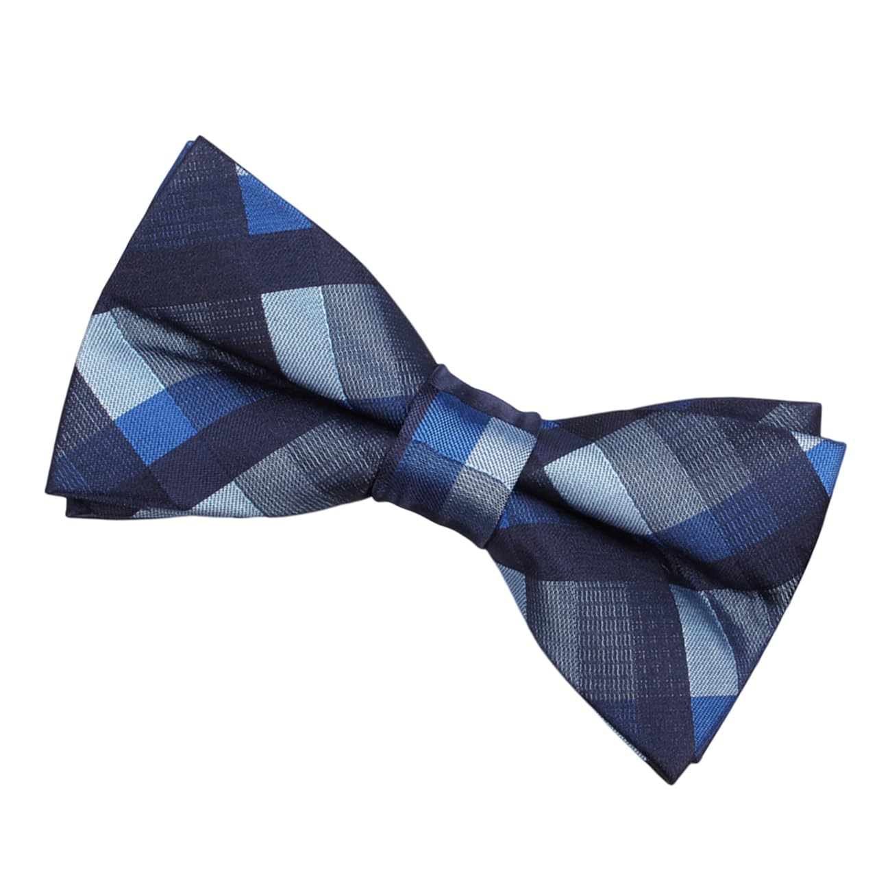 [Buzz Selection] Bow Tie, Checkered Pattern, Polyester, FormalCasual, Wedding, Party, Men s AC417 (Blue)
