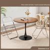 Compact Round Table: Ideal for Balcony, Living Room, or Business Meetings