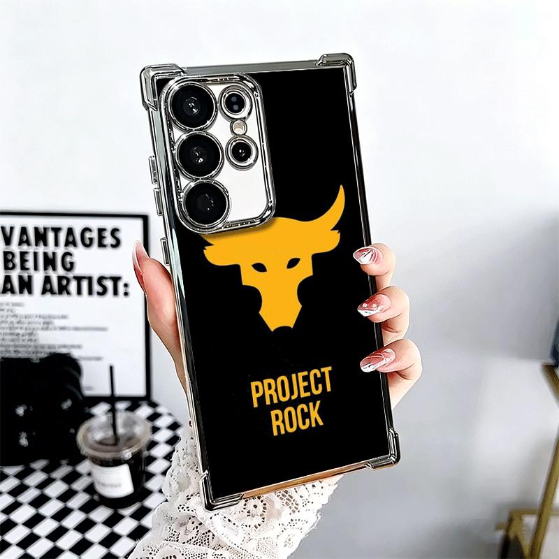 The Rock Dwayne Johnson Plating Phone Case For Samsung Galaxy S24 S25 FE S26 Edge S23 Ultra S22 S21 Plus S20 Anti-Fall Airabag C