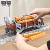 154PCS Railway Wooden Carriages Building Blocks MOC Bricks Small Paticle Blocks Toys Train Steam Toys For Kids Gifts