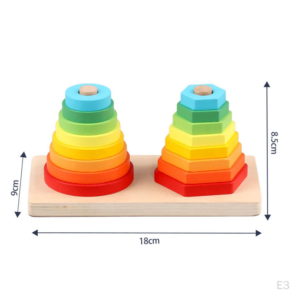 Creative Geometric Stacker Toy Set for Kids' Developmental Skills