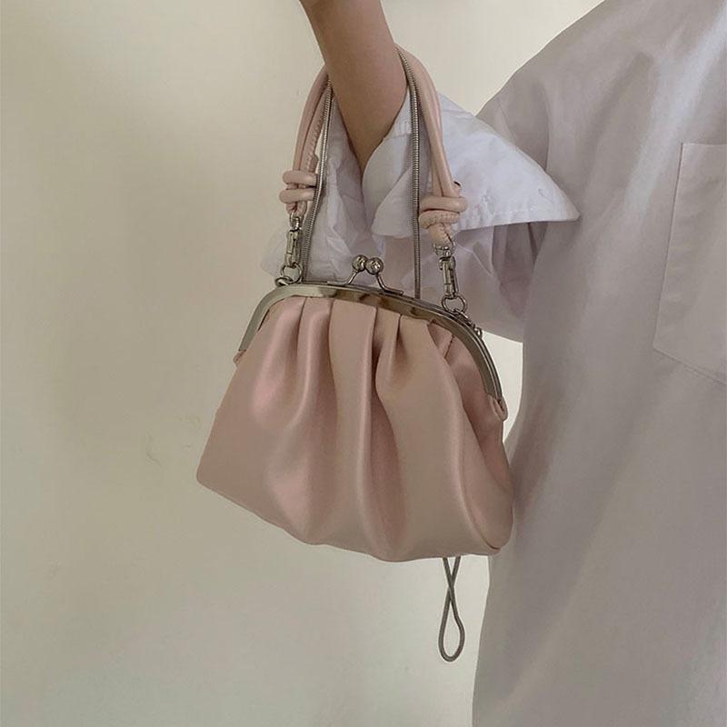 Vysoce kvalitní plisovaná taška na knedlíky: Kabelka crossbody s řetízkem inspirovaná japonským a korejským stylem pro ženy