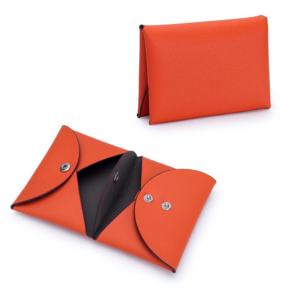Portamonete Mini in Pelle di Mucca con Stampa del Palmo: Elegante portafoglio bi-fold 2026 con porta carte d'identità per donna