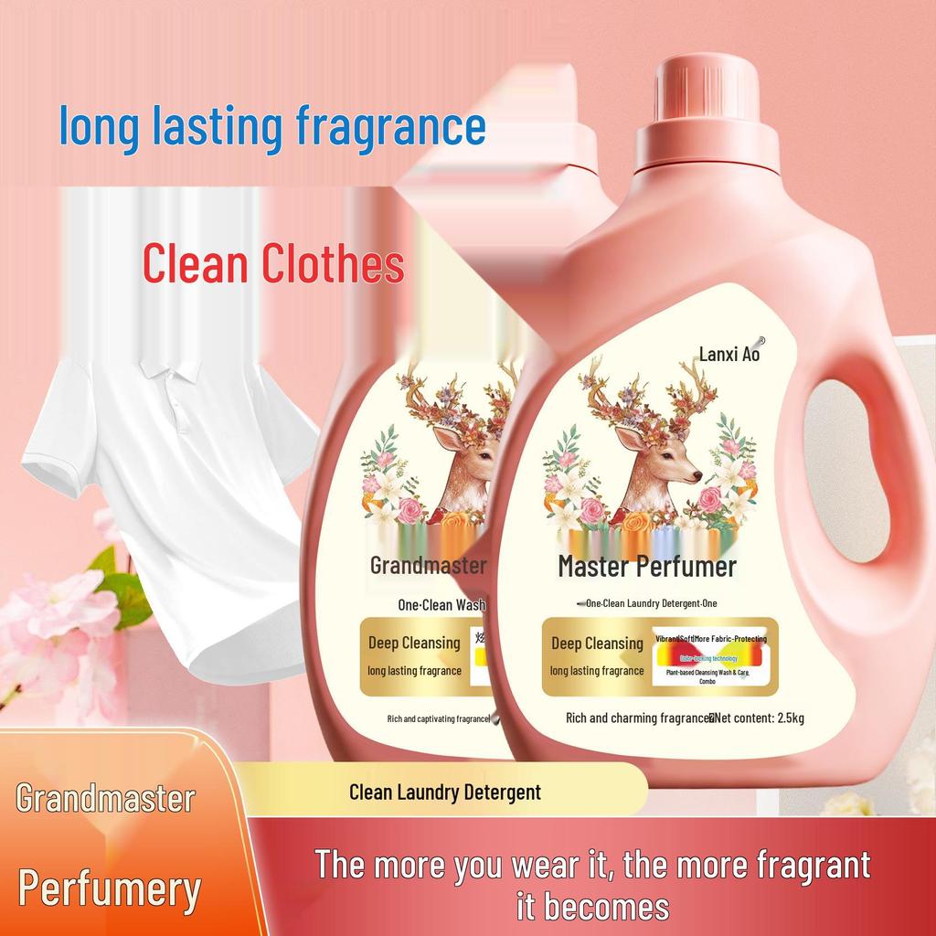 Fragrant Laundry Detergent Family Pack, Long-lasting Scent, Large Capacity for Effective Stain Removal
