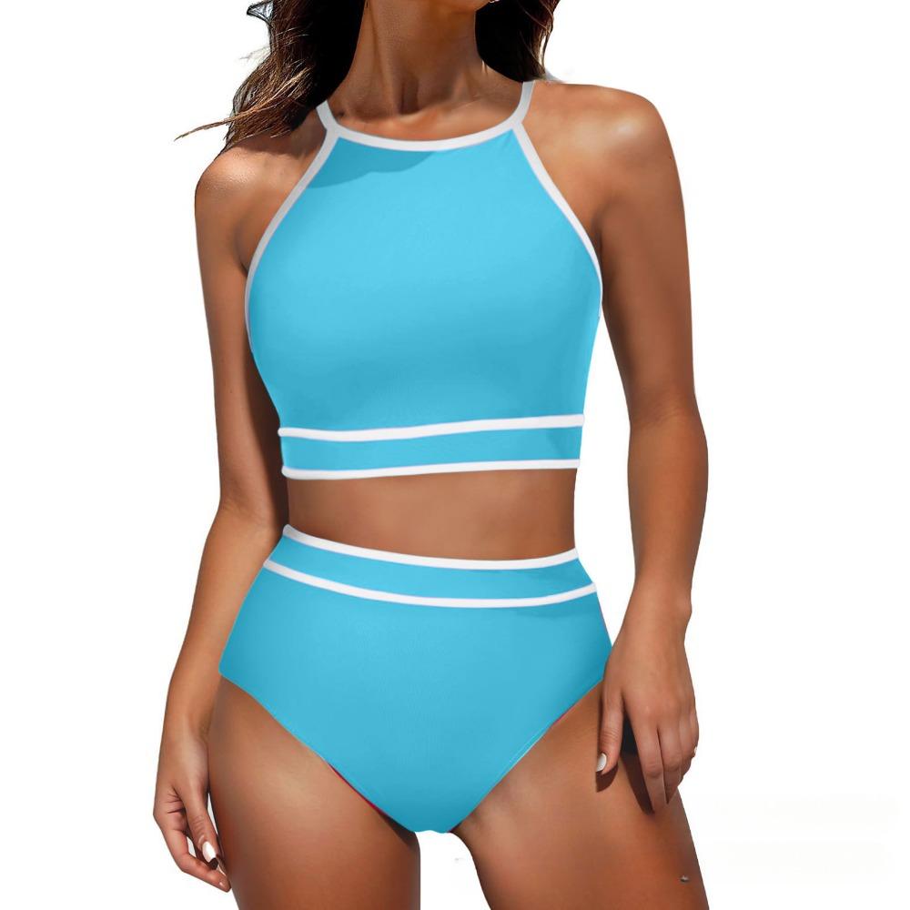 European and American Sexy Multi-color Swimwear Women's One-piece Swimsuit