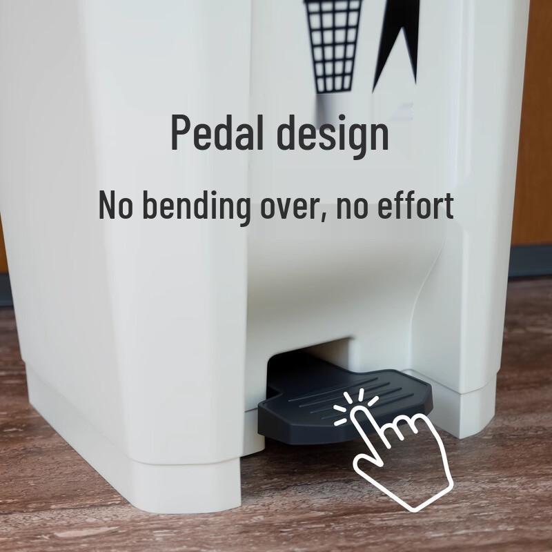 Handun 50L Outdoor Foot Pedal Trash Can with Lid