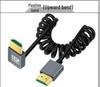 Ultra-Fine HDTV 2.1 Side Elbow Retractable Spring Cable for 8K60Hz/4K120Hz Camcorder and SLR