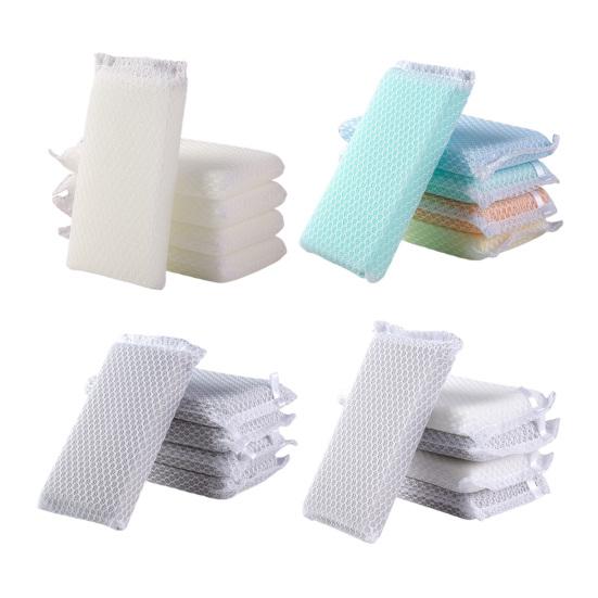 5/10Pcs Cleaning Sponge Unique Mesh Surface Strong Decontamination Lightweight Dishwashing Sponge