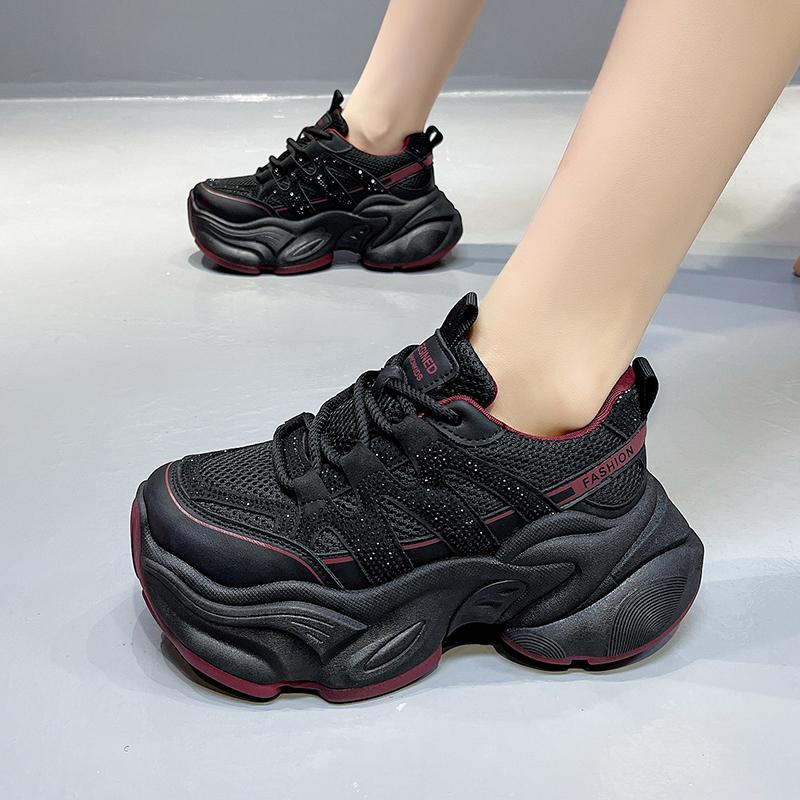 Fashion New Fashion Women Tennis Shoes Chunky Sneakers for Women Spring Autumn Thick Bottom Dad Shoe Ladies PU Leather Platform Sneakers